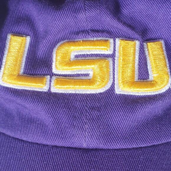 LSU Tigers Starter Baseball Cap Adult Purple Hat  Gold Brim & Embroidery Clean - Picture 6 of 8